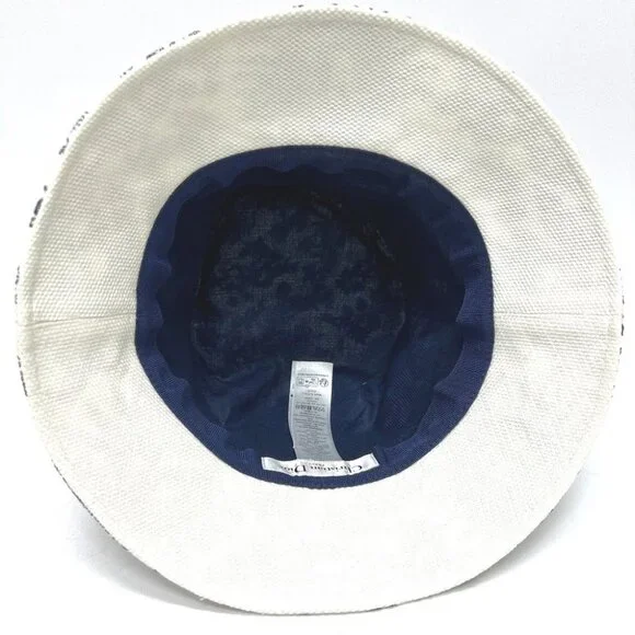 Dior 42TFS923X131 D-BOBBY Embroidered logo jacquard Hat Canvas White/Navy - Picture 6 of 12